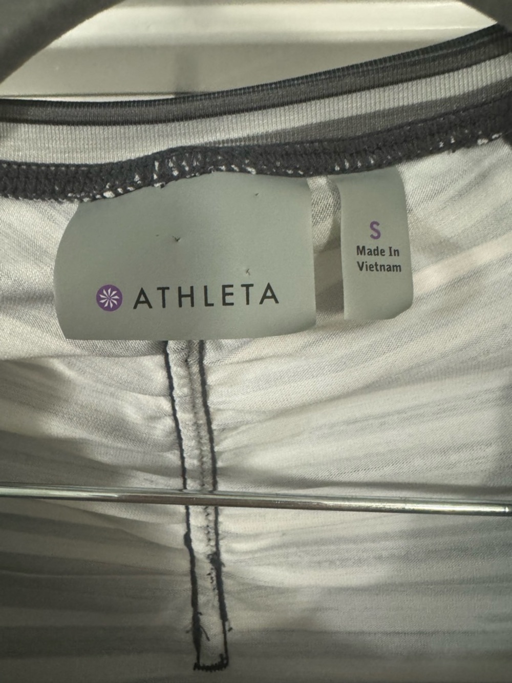 Athleta Black & White Striped Long-Sleeve  Shirt - Picture 3 of 14